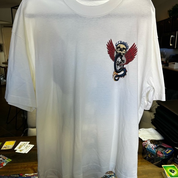 Mens Small Allsaints White Road Rash Short Sleeve Crew T-Shirt - White - Picture 3 of 5